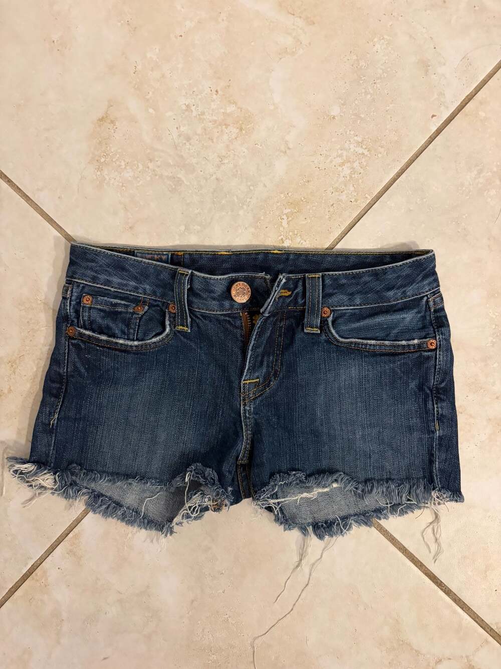 2000s Lucky Brand Women's Denim Cutoff Shorts with Button Fly Size 0/25